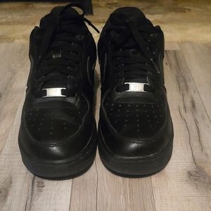 Men's, Nike Black Low Airforce One's, Size 8